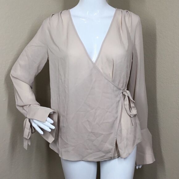 Trouvé Surplice Tie Sleeve Wrap Top (A6) - Picture 1 of 8